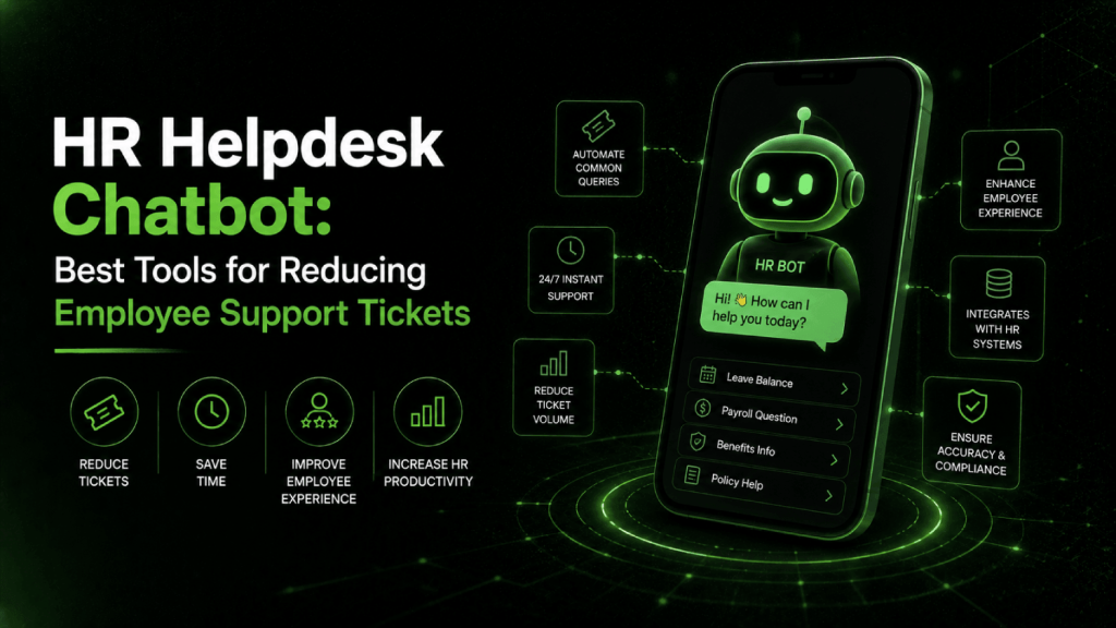 HR Helpdesk Chatbot Best Tools for Reducing Employee Support Tickets